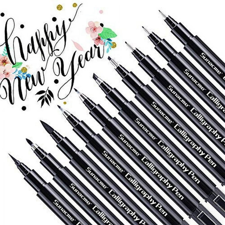 Calligraphy Pens, Hand Lettering Pen, 10 Size Caligraphy Brush Pens for  Beginner, Writing, Sketching, Drawing, Illustration, Scrapbooking,  journaling 