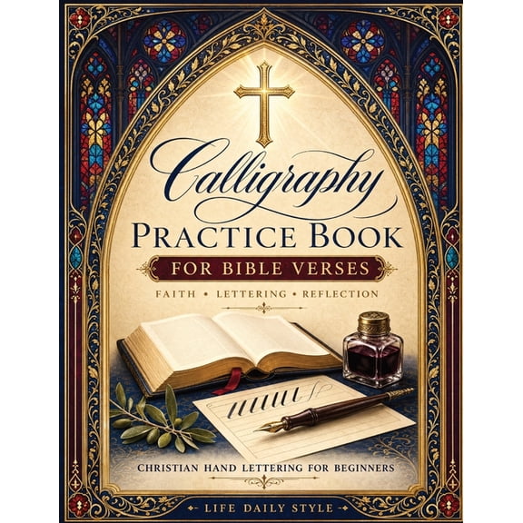 Calligraphy Practice Book: For Bible Verses - A Christian Calligraphy Workbook with Hand Lettering & Tracing Sheets East, (Paperback)