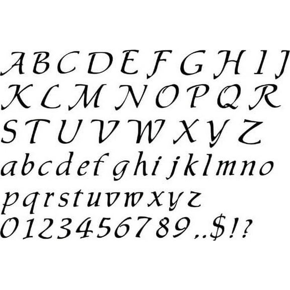 Calligraphy Script Lettering Wall Stencil SKU #3113 by Designer Stencils