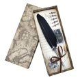 thumbnail image 1 of Calligraphy Set -3 Ink Bottle,Brass Holder,Feather Pen, 1 of 17