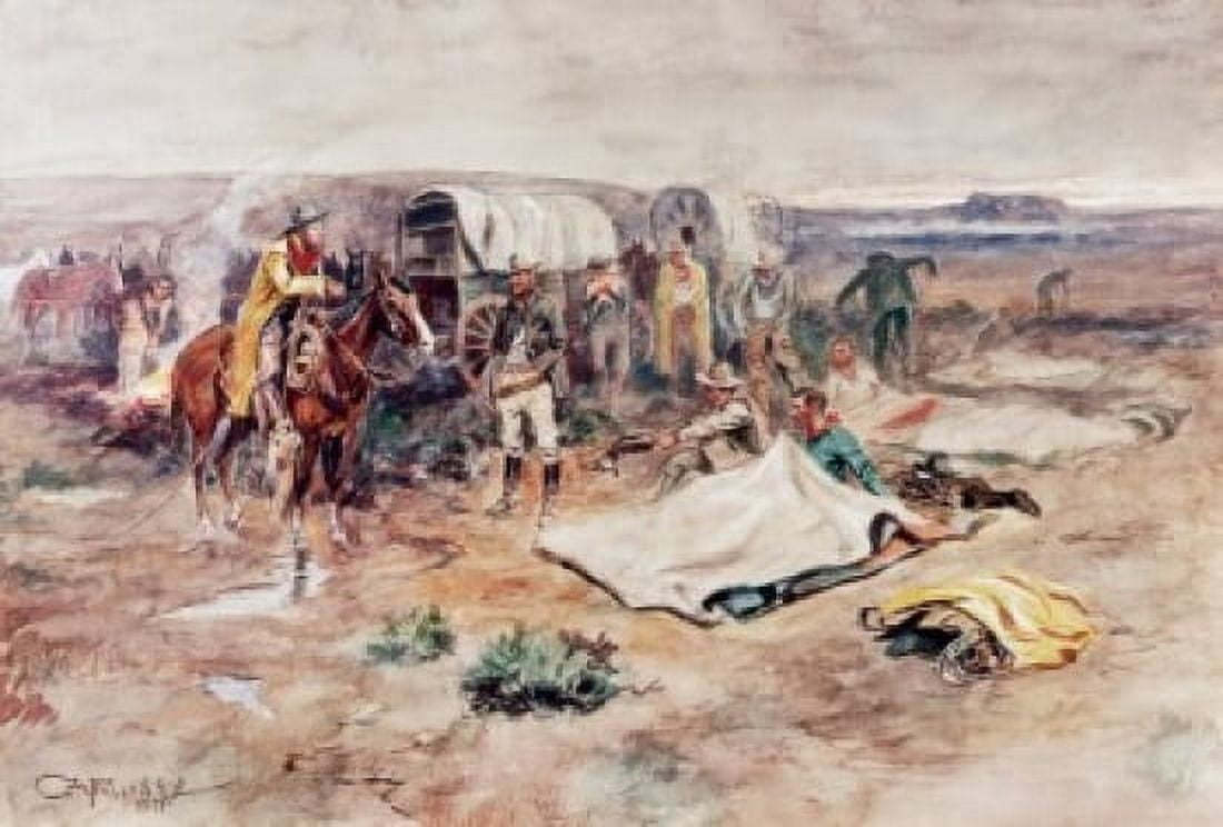 Calling The Horses Charles Marion Russell 1865-1926  American Canvas Art - Charles Marion Russell (18 x 24)