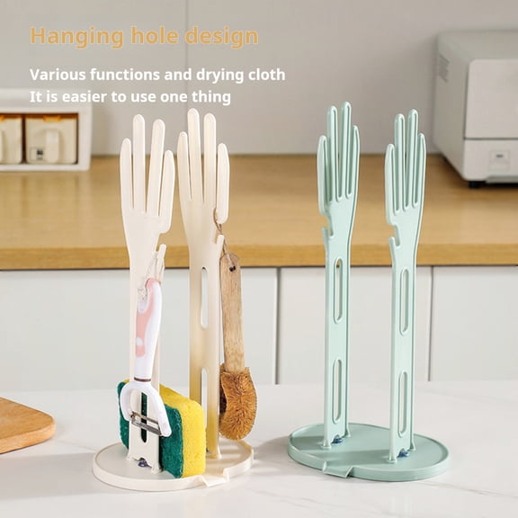 Callipe 1/2Pcs Kitchen Glove Holder Mitten Dryer with Stable Base Simple Installation Dish Towel Drying Organizer Sink Hanger Stand