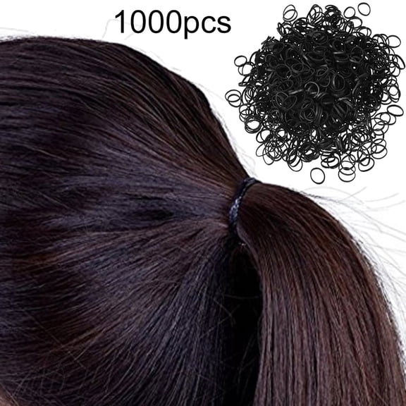 Callipe 1000Pcs Elastic Hair Rope Ties Women Girls Bind Ponytail Holder Rubber Band