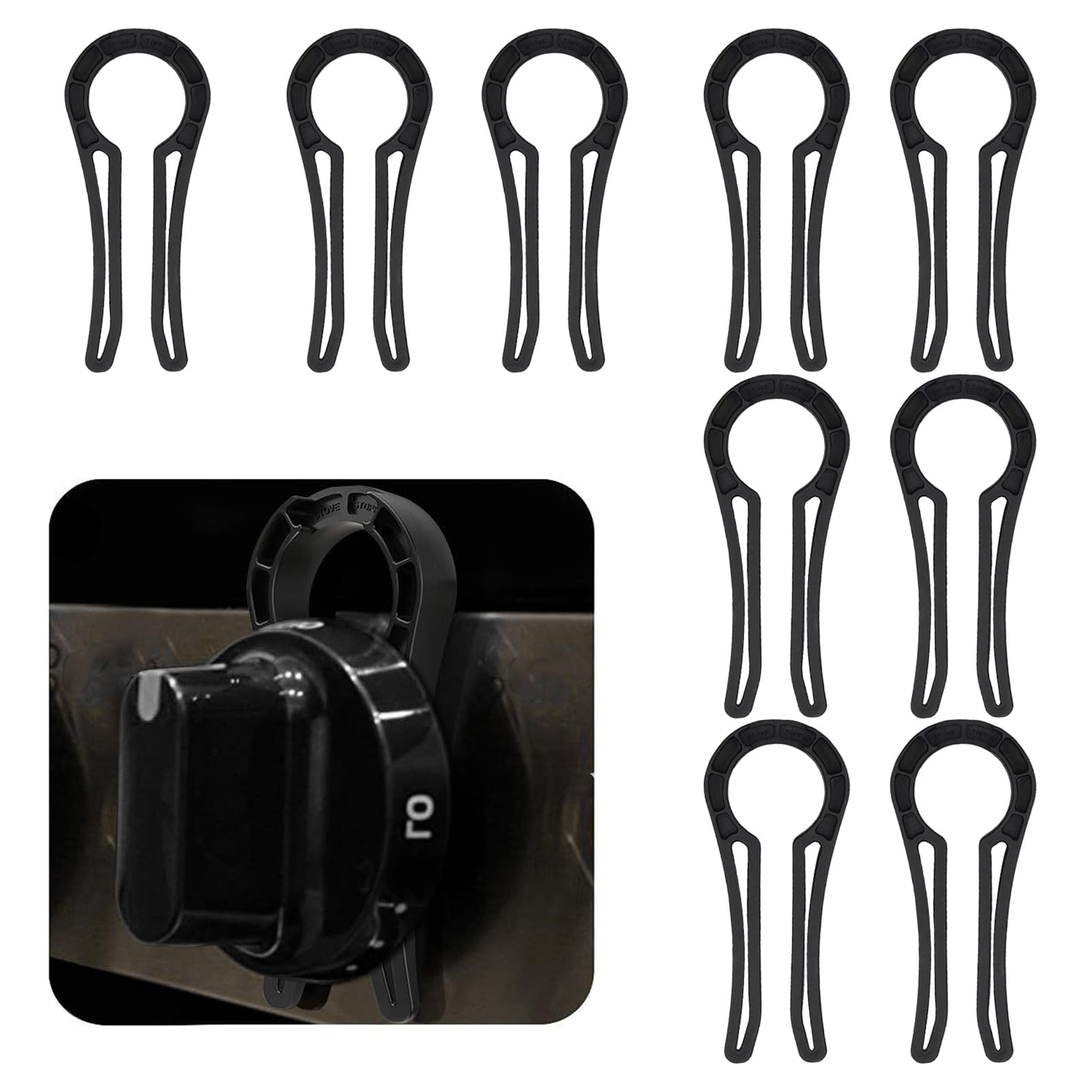 Callipe 5Pcs Stove Knob Safety Locks for Child Safety Baby Proof Oven Knobs Covers Lock Prevent Gas Leaks Burns And Scalds Kitchen Stove Safety Devices