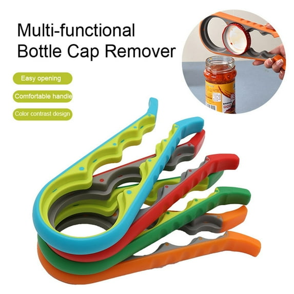 Callipe Bottle Opener Cap Twister Four-in-One Jar Lid Opener Anti-Slip Grip Easy Twist Off Caps Multiple Colors Kitchen Gadget