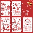 thumbnail image 1 of Callipe Cake Stencil Xmas Theme Hollow Out Decorative PET Christmas Fondant Cake Rim Mesh Embossing Stamp Mold for Baking, 1 of 8
