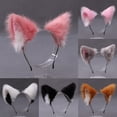 thumbnail image 1 of Callipe Cats Ears Headband Long Furry Adorable Plush Exquisite Cosplay Party Headpiece for Party, 1 of 2