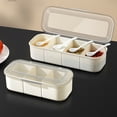 thumbnail image 1 of Callipe Condiment Server with Ice Tray Cold Serving Tray for Bar Fruit Salad Taco Multipurpose Chilled Condiment Caddy with Compartments And Separate Lids, 1 of 8