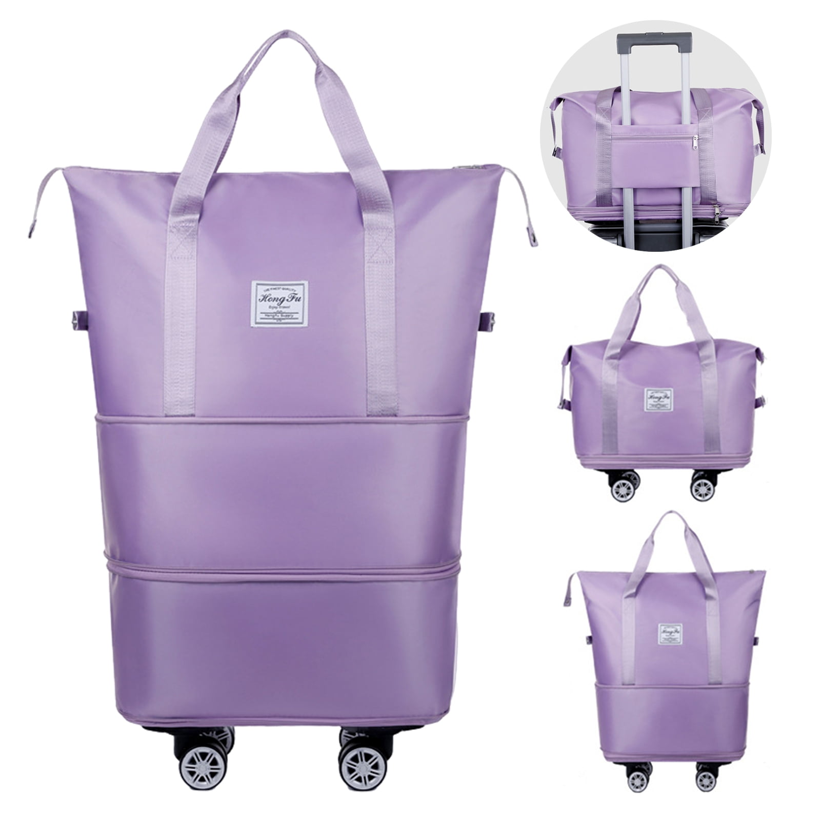 Callipe Duffel Bag Suitcase Expandable Design Waterproof Tear-Resistant Multiple Compartments Large Capacity Versatile Luggage Bag with Wheels