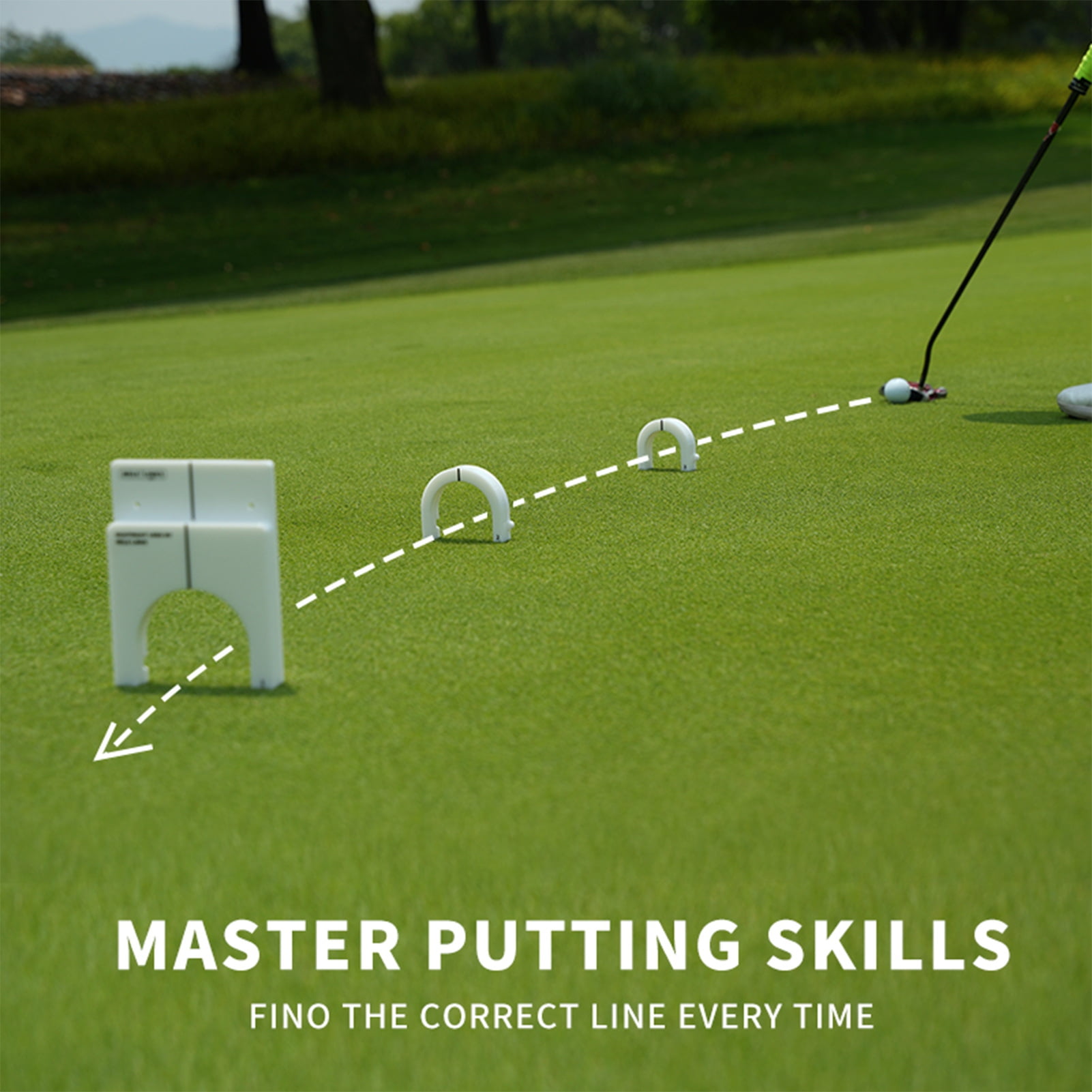Callipe Golf Putting Gates Set Putting Training Aid Golf Rolling Route