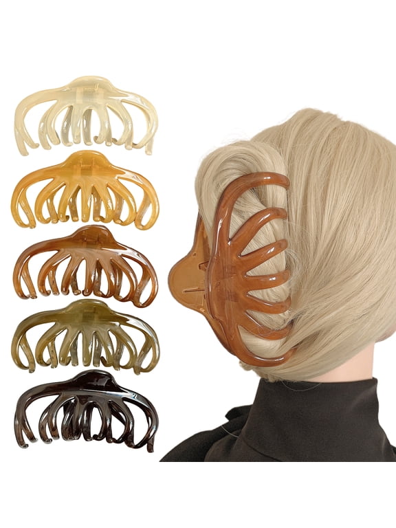 Large Octopus Hair Claw Women Thick Hair Back Head Shower Hair Clip Non-Slip Hair Accessories Hair Styling Tools