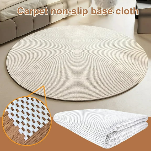 Callipe Non-slip Floor Mat Hollow Mesh Extra Thick Rug Gripper Strong Grip Non-adhesive Floor Carpet Insert Slip Prevention Pad for Hardwood Floors