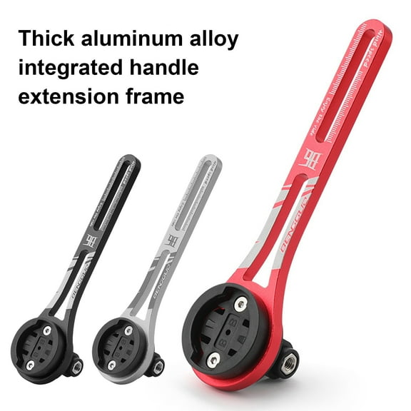 Callipe Out Front Bike Mount Aluminum Alloy Bracket with Replaceable Bike Computer Base Adjustable Integrated Out Front Bicycle Mount for Garmin Edge
