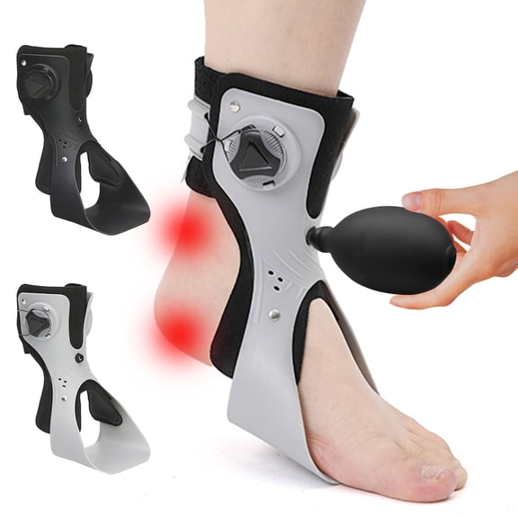 Callipe Plantar Fasciitis Night Splint with Inflatable Airbag Adjustable Tendonitis Relief Night Splint Foot Drop Brace Support Orthotic Medical Splint for Men Women
