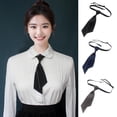 thumbnail image 1 of Callipe Women Men Neck Tie Adjustable Elastic Band Solid Color Graduation Bow Tie Bank Hotel Shirt Tie Formal Wear Accessory, 1 of 8