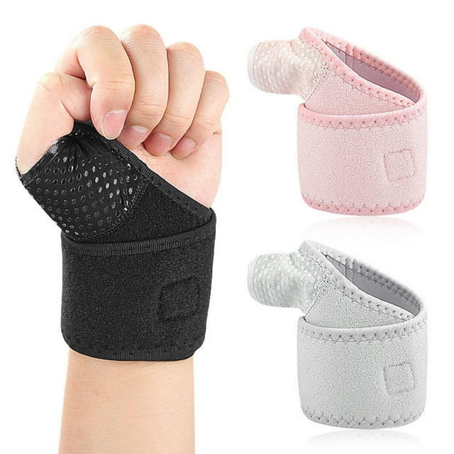 Callipe Wrist Brace Support Pain Relief Wristband Fitness Elastic Wrist Wraps Thumb Sleeve with Silicone Bumps for Carpal Tunnel Arthritis Tendonitis