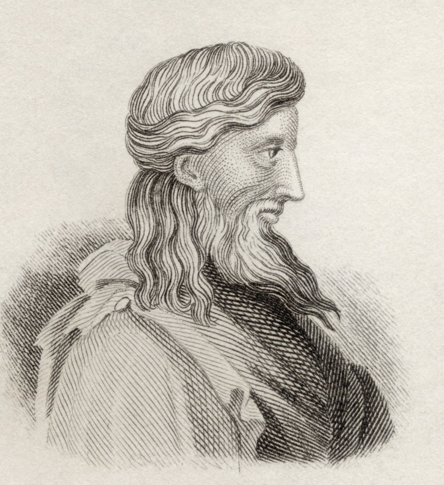 Callisthenes Of Olynthus C 360 To 328 Bc Ancient Greek Historian From Crabbs Historical Dictionary Published 1825 Canvas Art - Ken Welsh Design Pics (14 x 15)