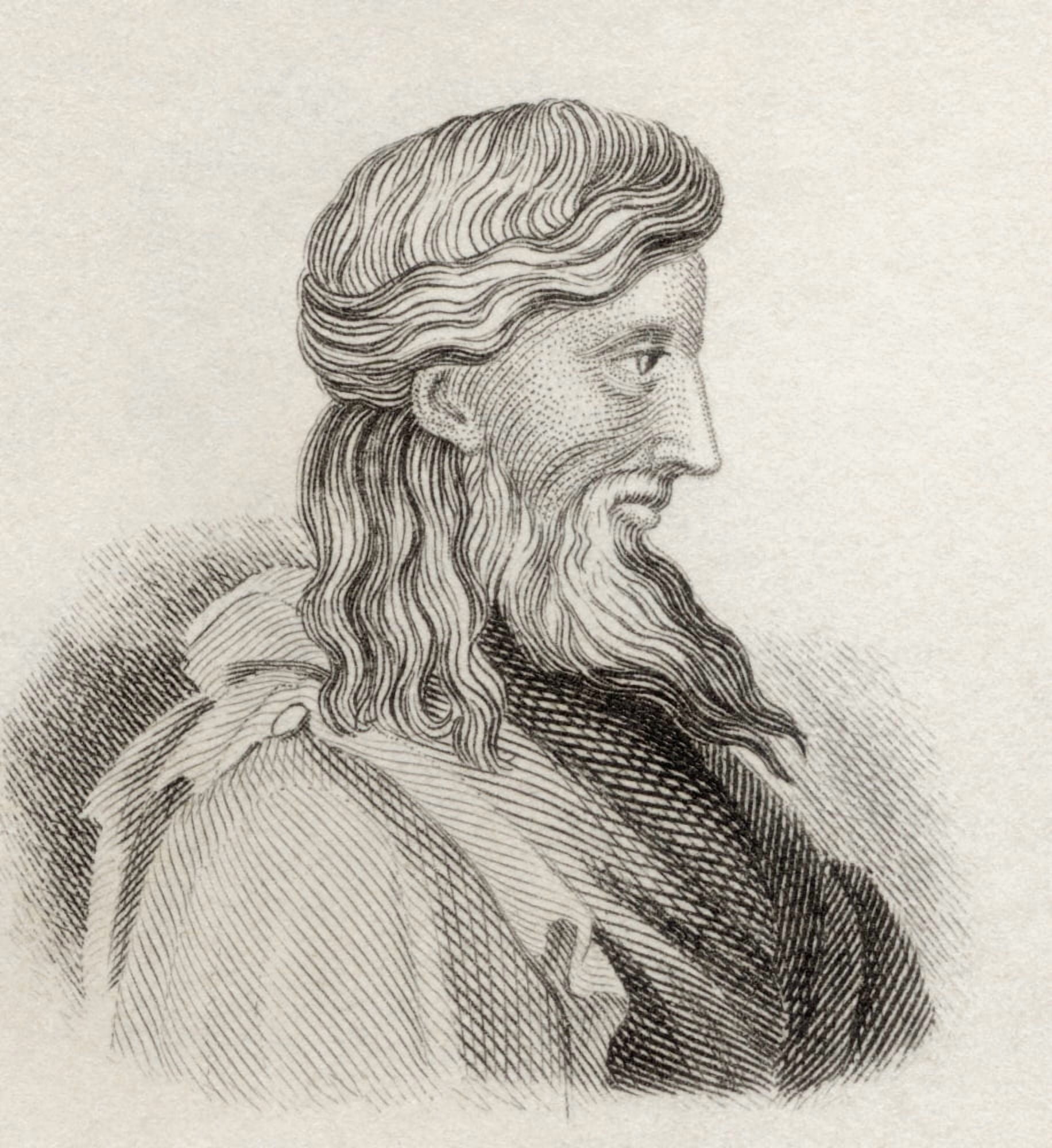 Callisthenes Of Olynthus C 360 To 328 Bc Ancient Greek Historian From Crabbs Historical Dictionary Published 1825 Canvas Art - Ken Welsh Design Pics (28 x 30)