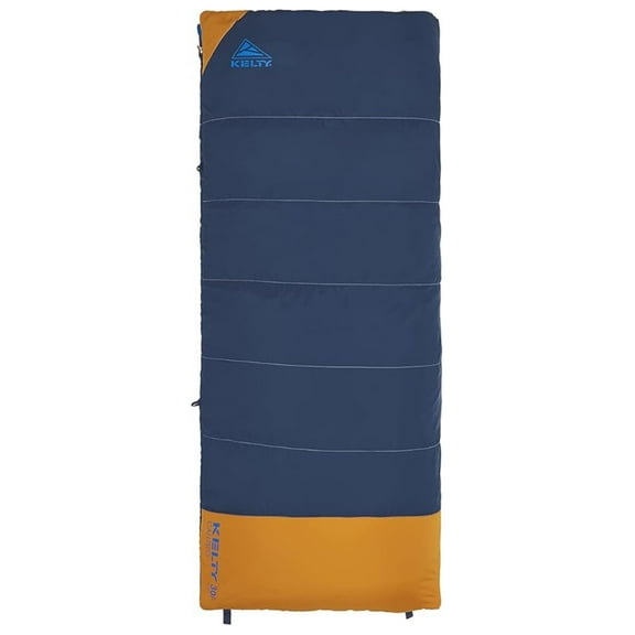 Callisto Kids Sleeping Bag 30 Degree - Synthetic Insulated, Soft Shell, with Stuff Sack - for Boys & Girls - Polyester Taffeta, Made in USA, Cozy Cloudloft MIDNIGHT NAVY