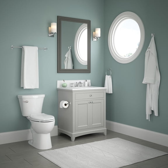 Calloway 4-Piece Bathroom Hardware Set Polished Towel Bar Holder Ring Hook