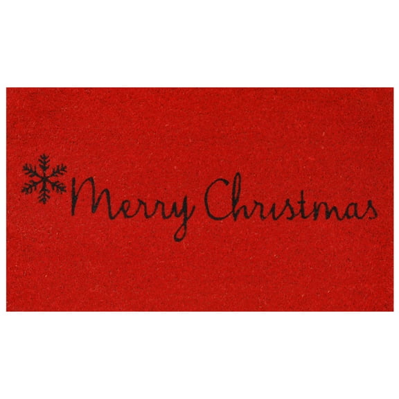 Calloway Mills 101782436 Red Merry Christmas Indoor or Outdoor Doormat, 24" x 36"