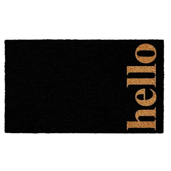 Calloway Mills 102642436BNB 24 x 36 in. Vertical Hello Rectangular Doormat, Black & Natural