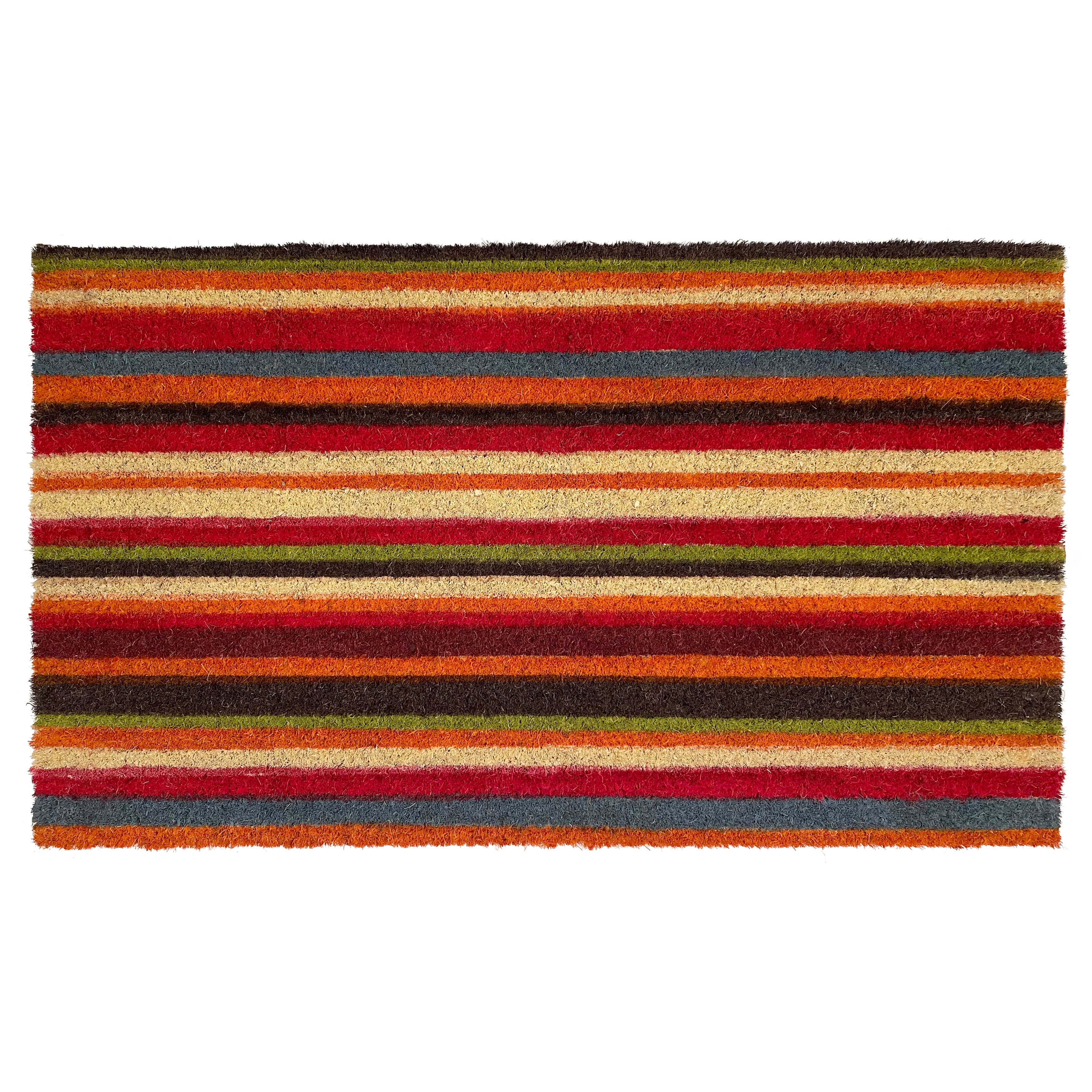 Calloway Mills 103081729 17 x 29 in. Palisades Stripe Rectangular Doormat, Multi Color