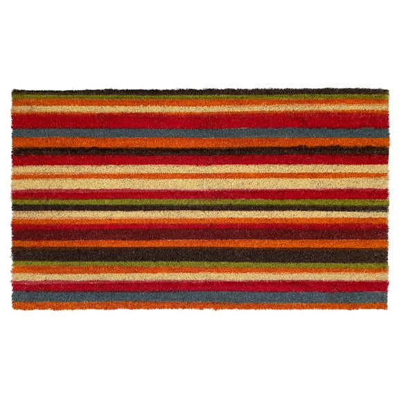 Calloway Mills 103081729 17 x 29 in. Palisades Stripe Rectangular Doormat, Multi Color