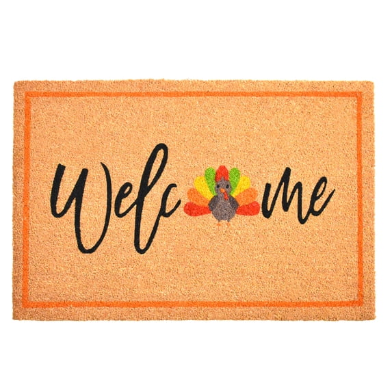 Calloway Mills 107172436 24 x 36 in. Turkey Welcome Rectangular Doormat, Multi Color