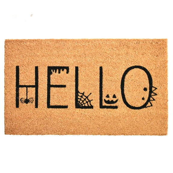 Calloway Mills 107181729 17 x 29 in. Spooky Hello Rectangular Doormat, Multi Color