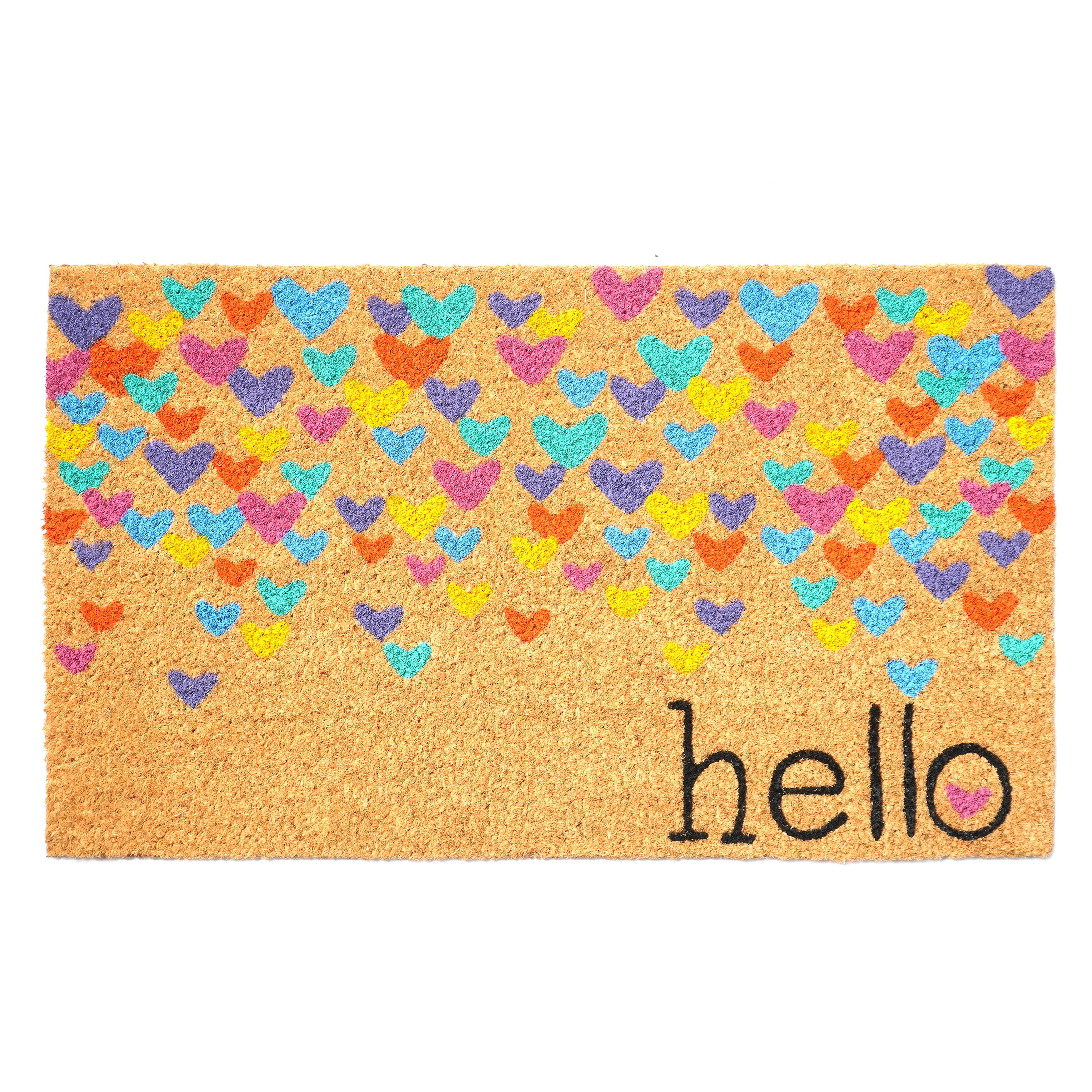 Calloway Mills 107261729 Colorful Hearts Doormat 17" x 29"