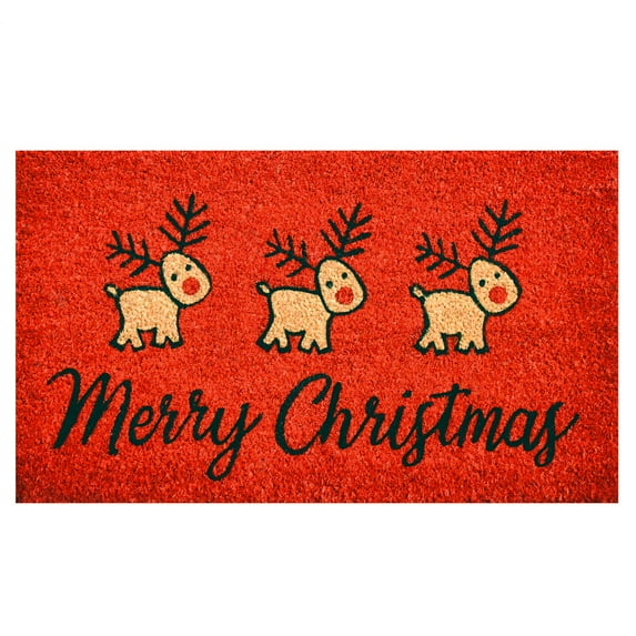 Calloway Mills 107312436 Merry Christmas Deer Doormat 24" x 36"