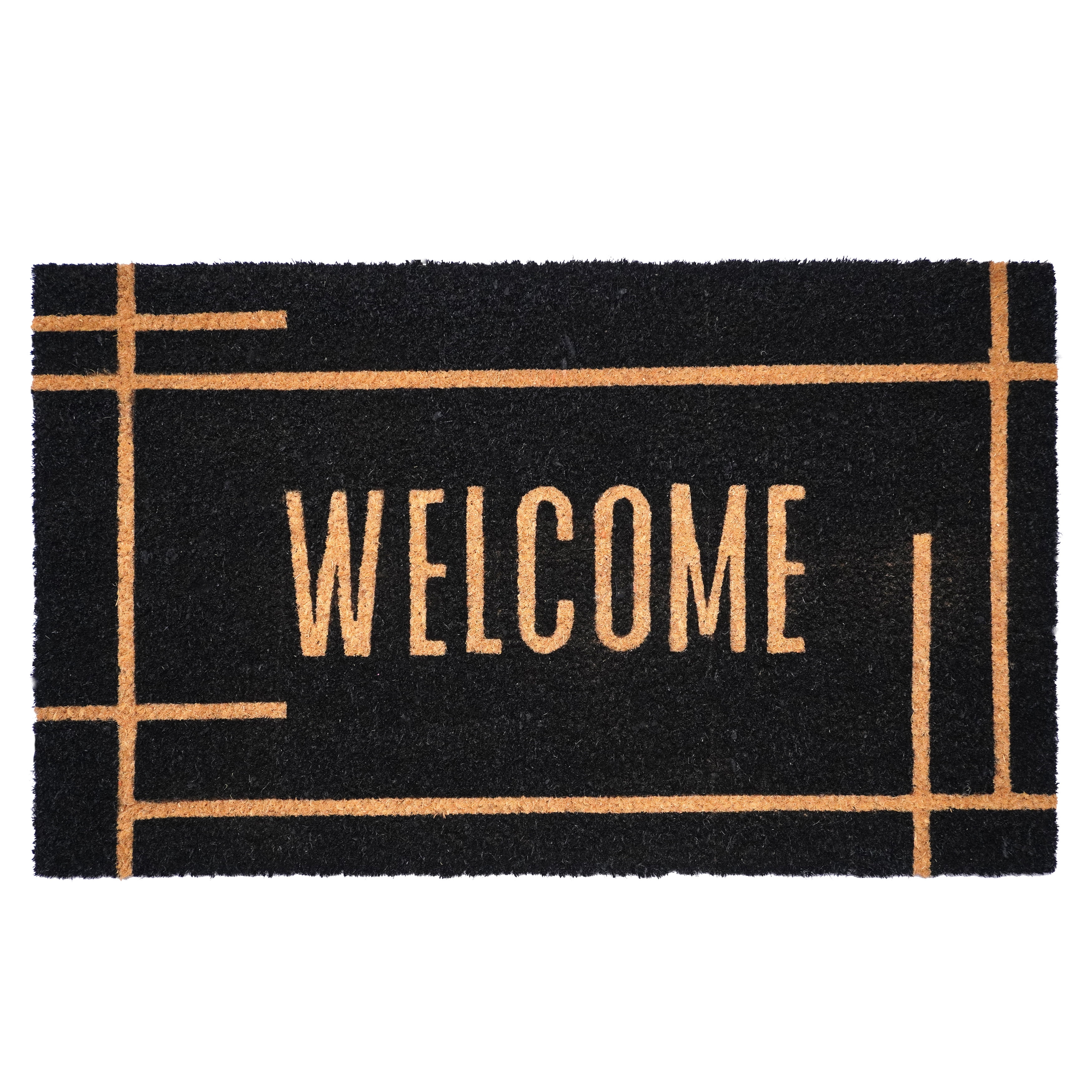 Calloway Mills 107382436 Modern Black Welcome Doormat 24" x 36"