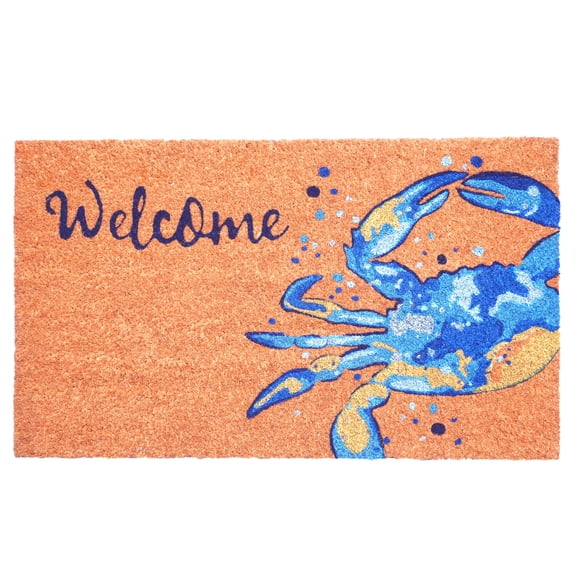 Calloway Mills 107491729 17 x 29 in. Crab Welcome Doormat - Blue