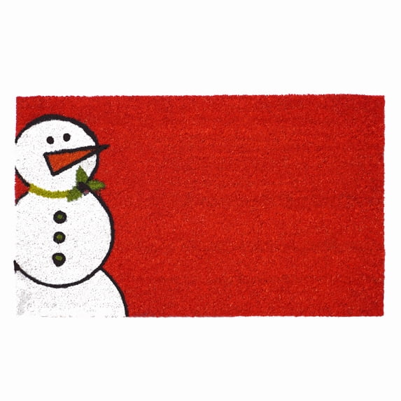 Calloway Mills 107582436 Red Winter Snowman Doormat 24" x 36"