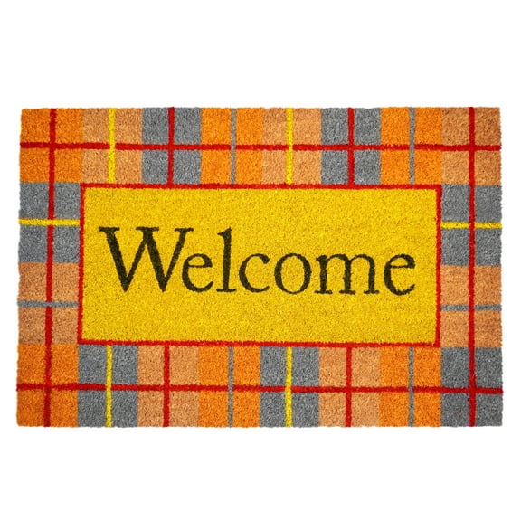 Calloway Mills 107601729 17 x 29 in. Fall Plaid Doormat - Multi Color