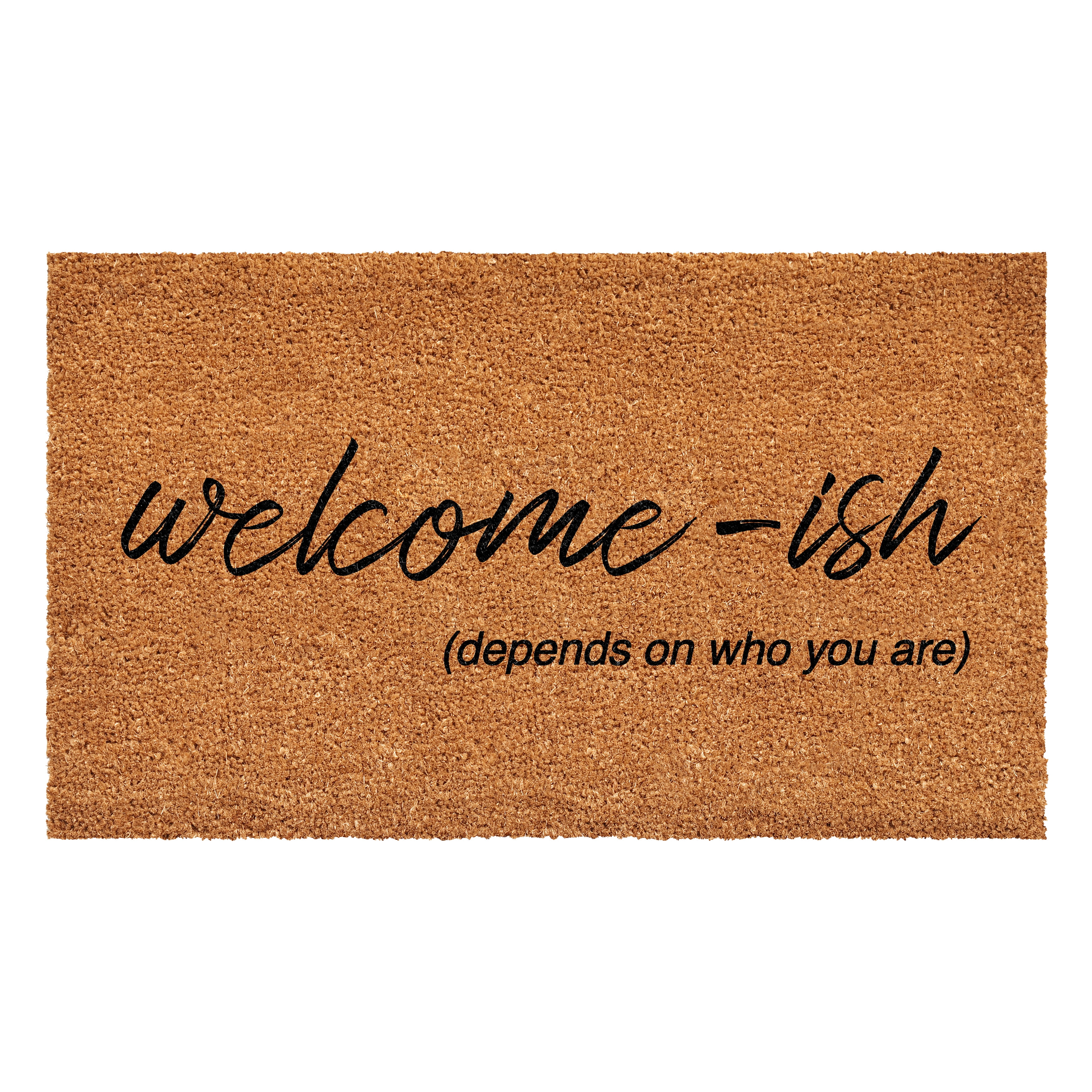 Welcome-ish Coir Outdoor Rectangular Doormat 17" x 29"