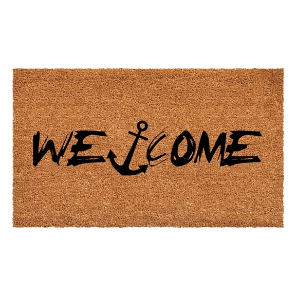Calloway Mills 108532448 Nautical Anchor Welcome Doormat, 24" x 48"