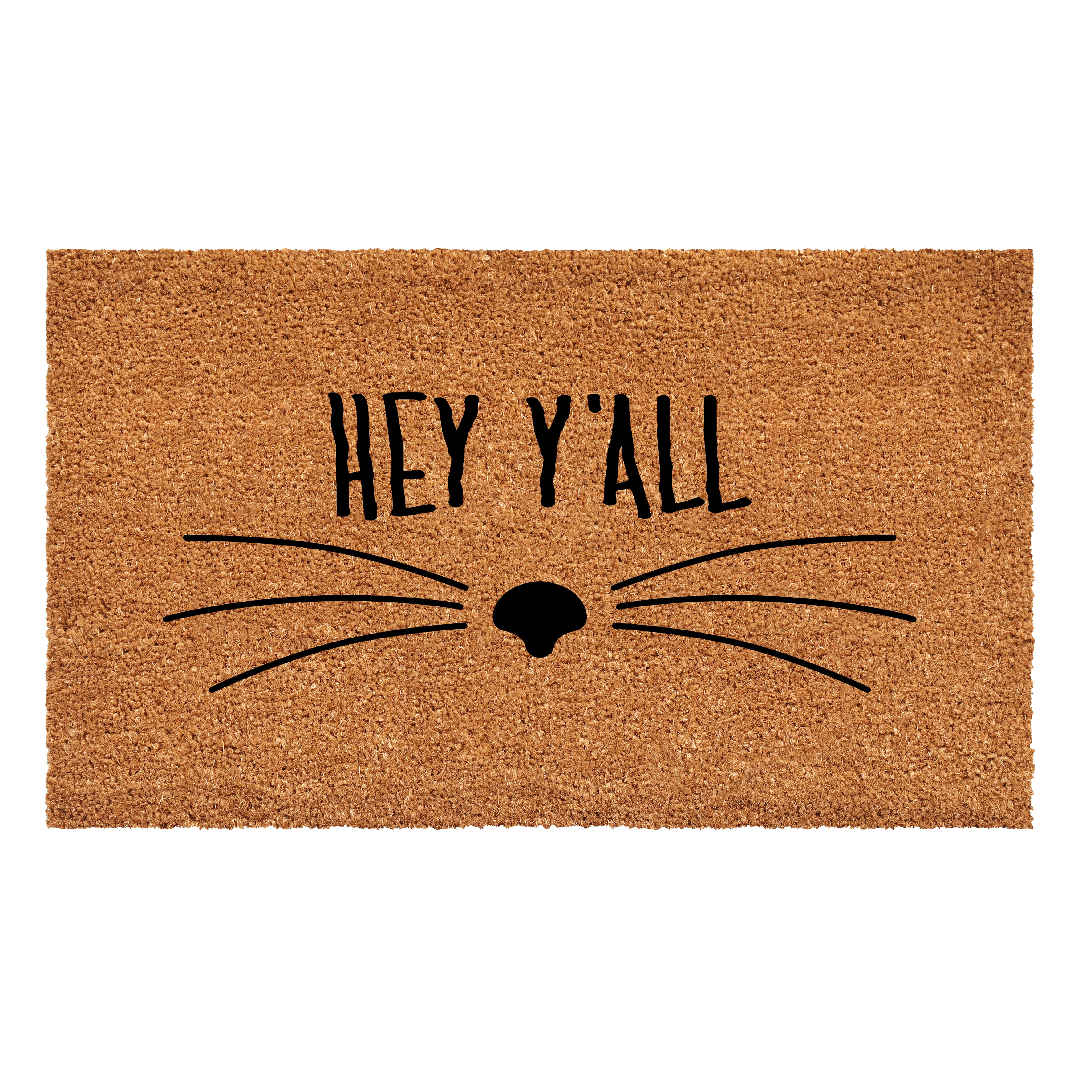 Calloway Mills 108693672 Hey Yall Whiskers Doormat, 36" x 72"
