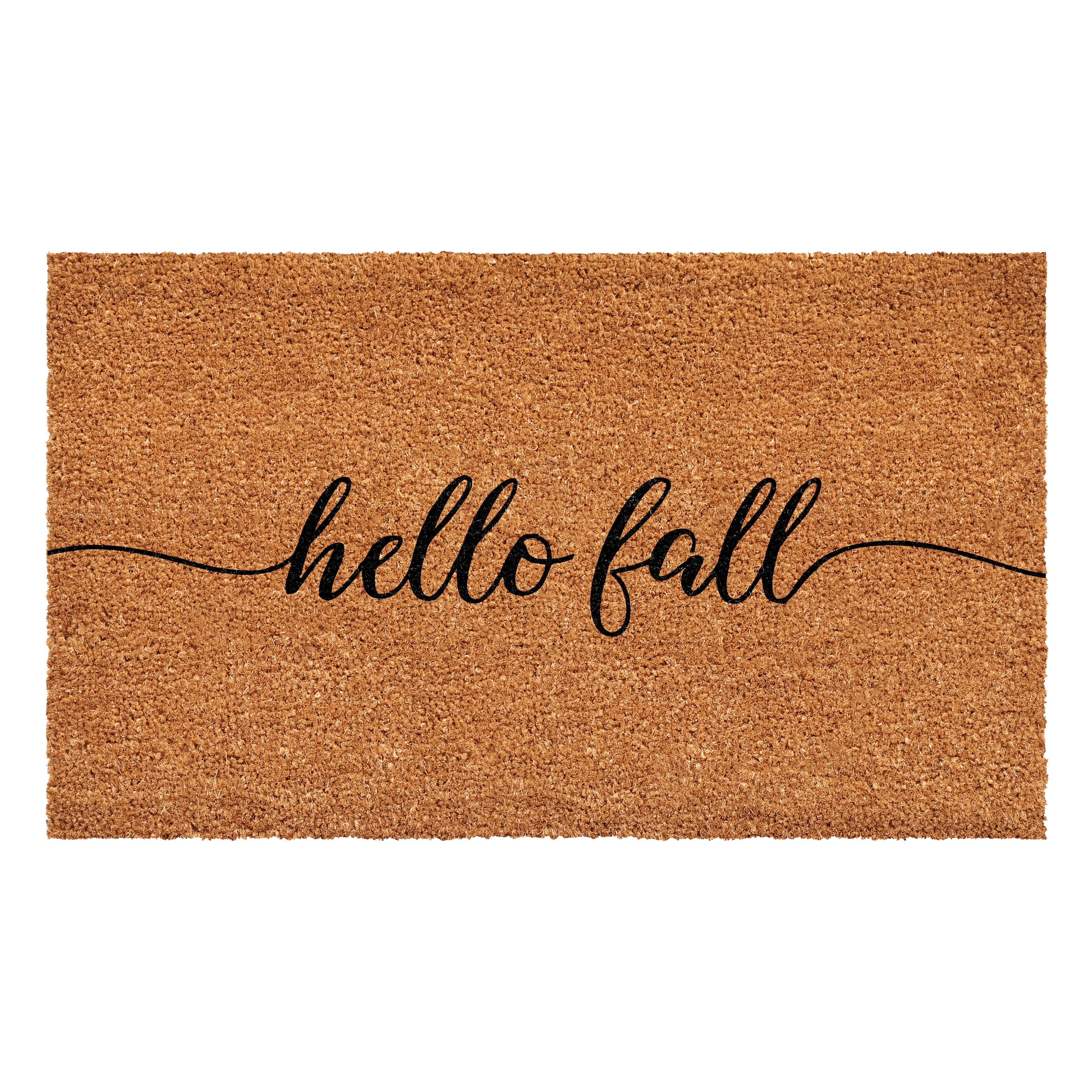 Hello Fall Medium Pile Coir Rectangular Doormat