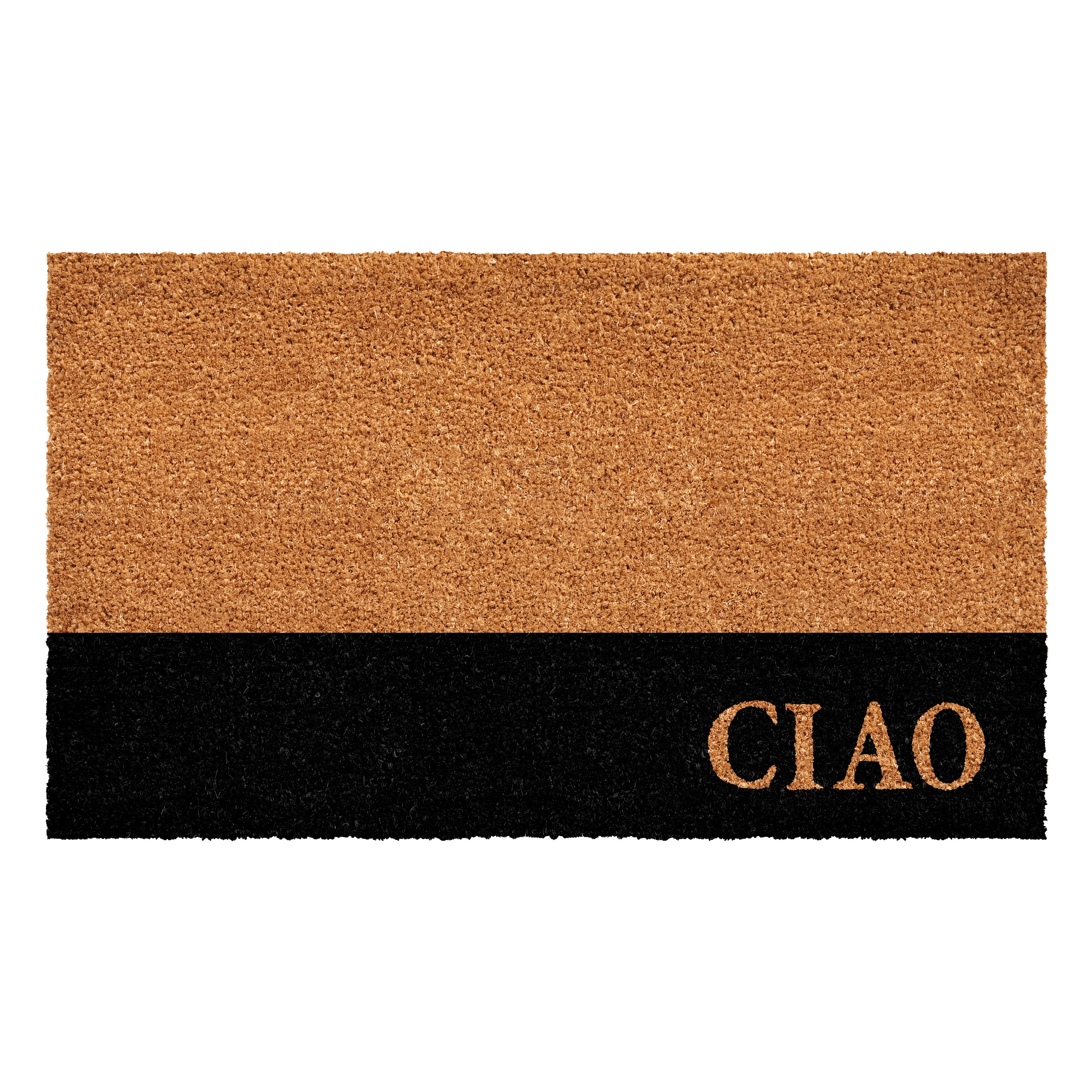 Calloway Mills 108982448 24 x 48 in. CIAO Rectangular Doormat, Natural & Black
