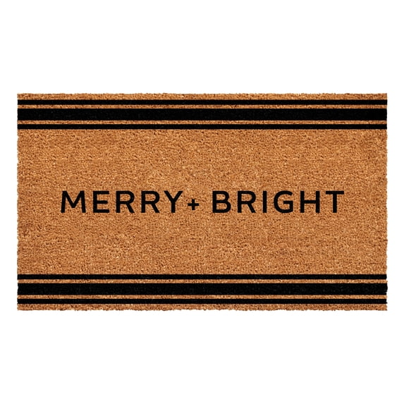 Calloway Mills Christmas French Stripe Merry + Bright Doormat