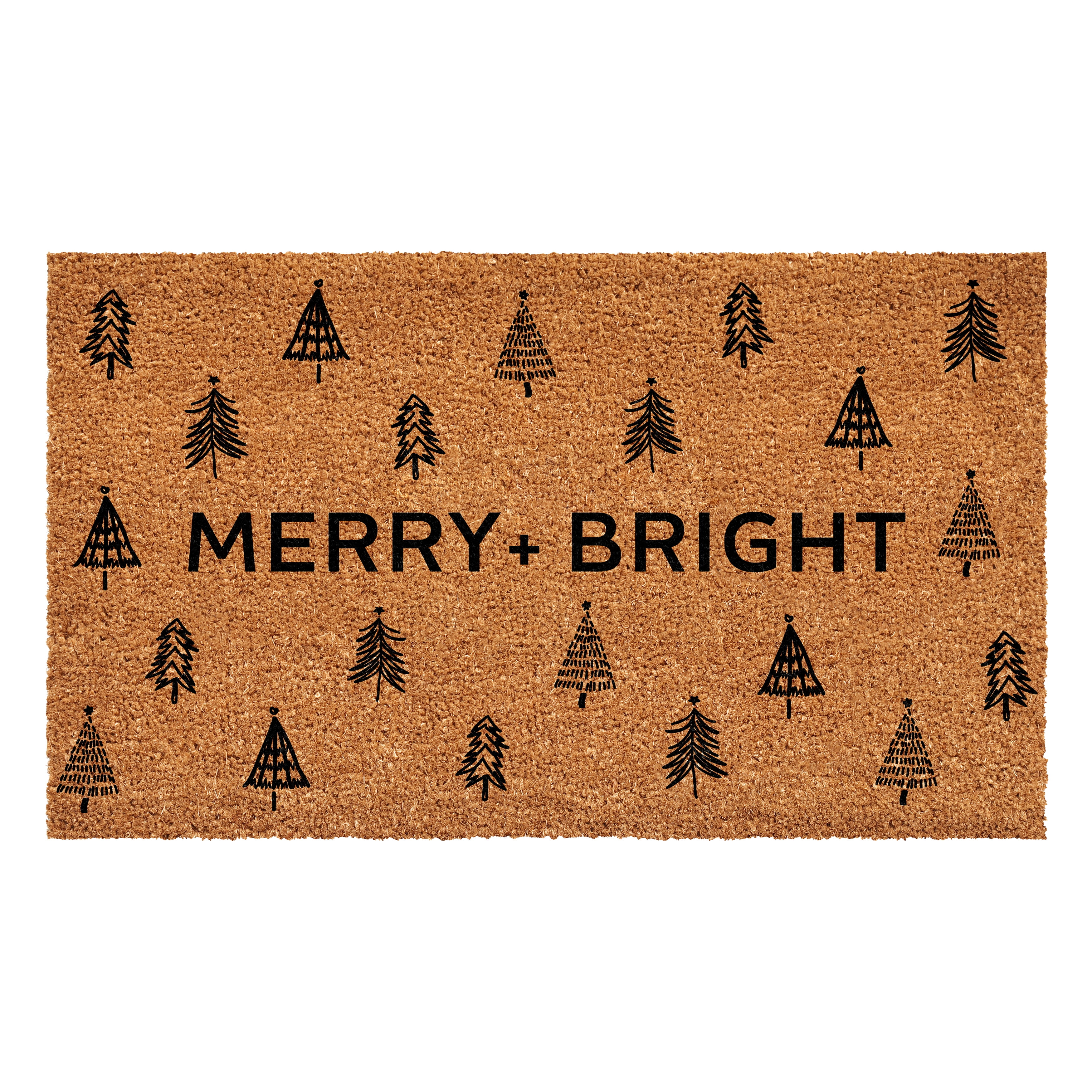Merry Bright Coir Christmas Doormat 17" x 29"