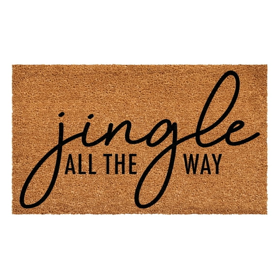 Calloway Mills 109132448 24 x 48 in. Jingle All the Way Rectangular Doormat, Multi Color