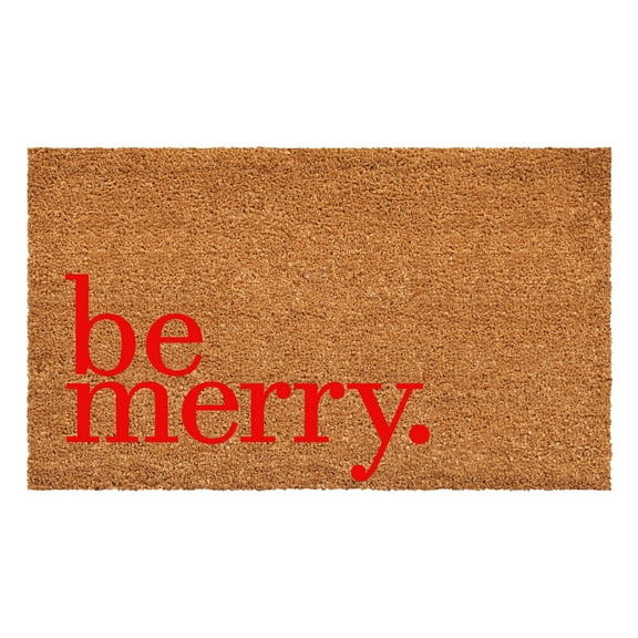 Calloway Mills 109251729 Be Merry Red Doormat 17" x 29"