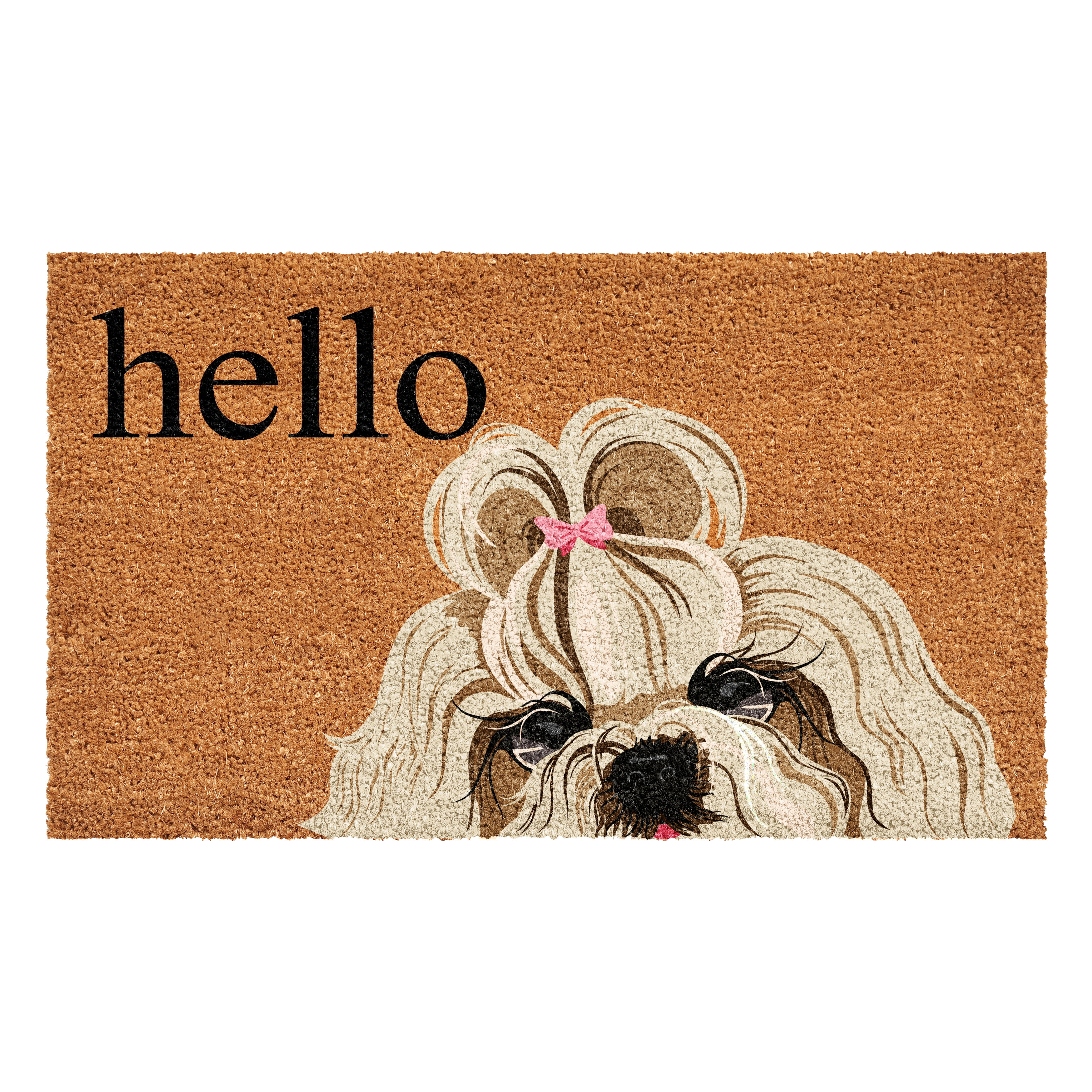 Calloway Mills 109491729 Gold Shih Tzu Doormat 17" x 29" - Walmart.com
