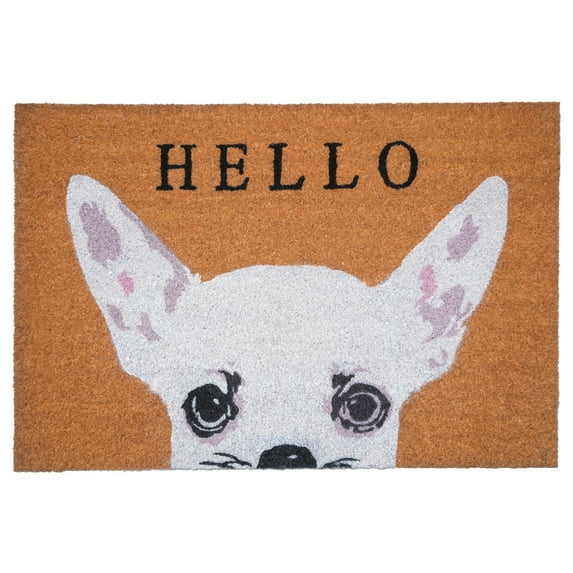 Calloway Mills 109562436 White Apple Head Chihuahua Doormat 24" x 36"