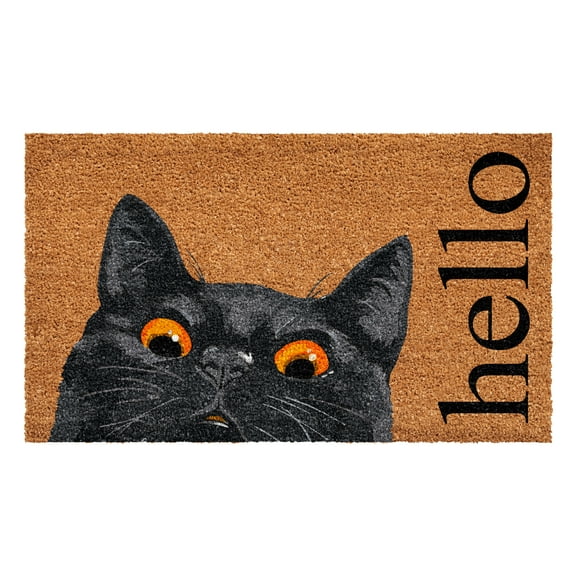 Calloway Mills 109651729 Black Bombay Cat Doormat 17" x 29"