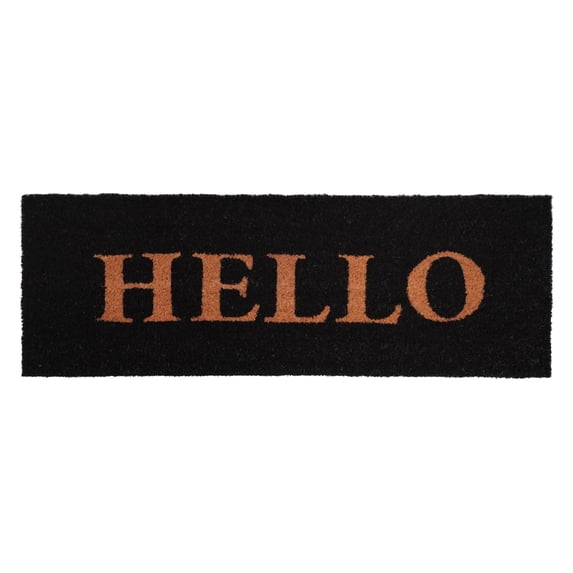 Calloway Mills 110751224 Block Hello Doormat Black/Natural 12" x 24"
