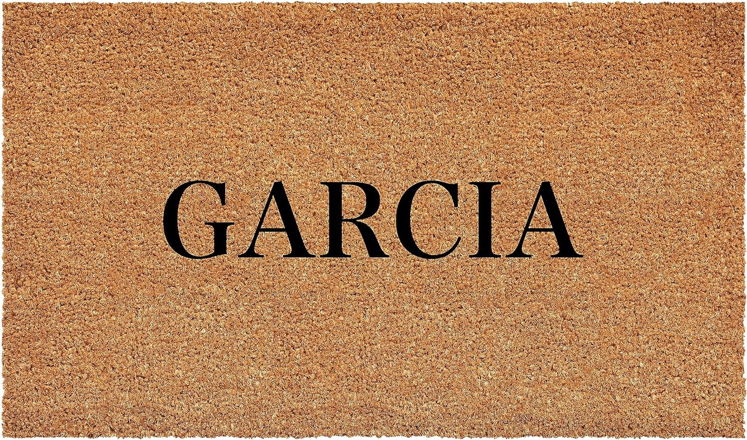 Garcia Personalized Natural Coir Outdoor Doormat 2' x 3'